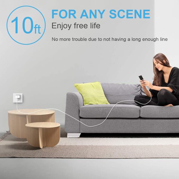 10FT iPhone 14 13 12 11 Charger, Long Charging Cable with 20W USB C Charger - Image 7