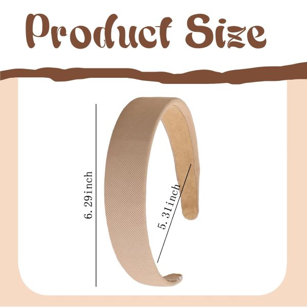 4PCS Headbands for Women Girls Thick Headbands,Wide Padded Headband Non - Image 7