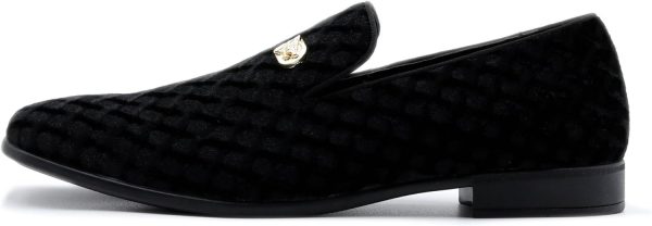 Men's Penny Slip-on Velvet Loafer Suede Dress Shoes Designer Smoking - Image 4