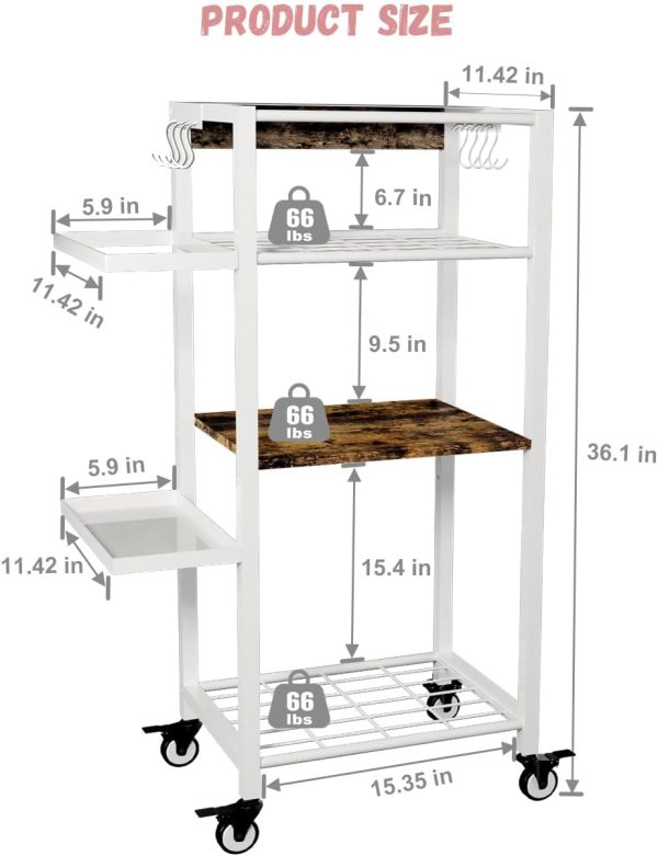 Yoga Mat Storage Rack with Wheels, 3 Tier Home Gym Workout Equipment - Image 6