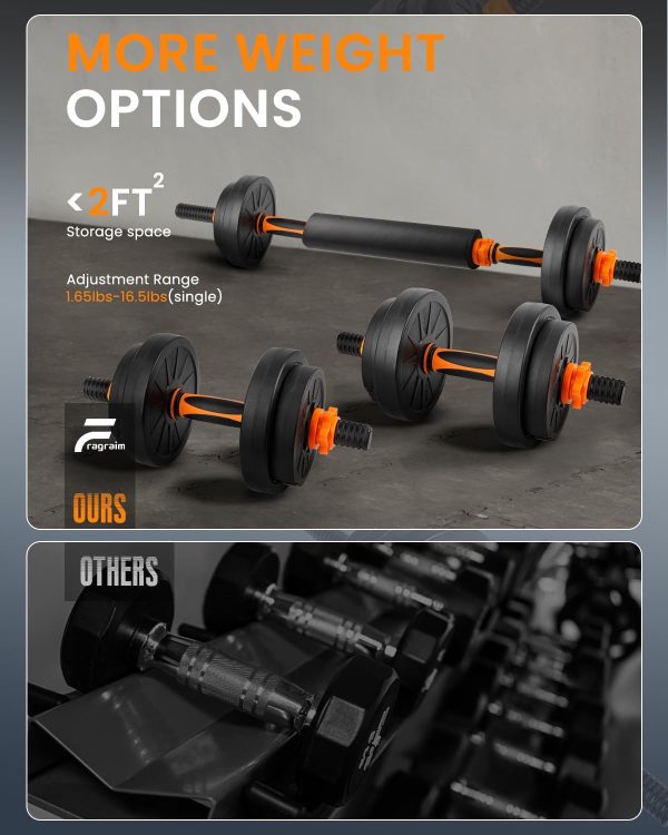Adjustable Weights Dumbbells Set, 22/33/44/55/66/88lbs Free Weights - Image 8