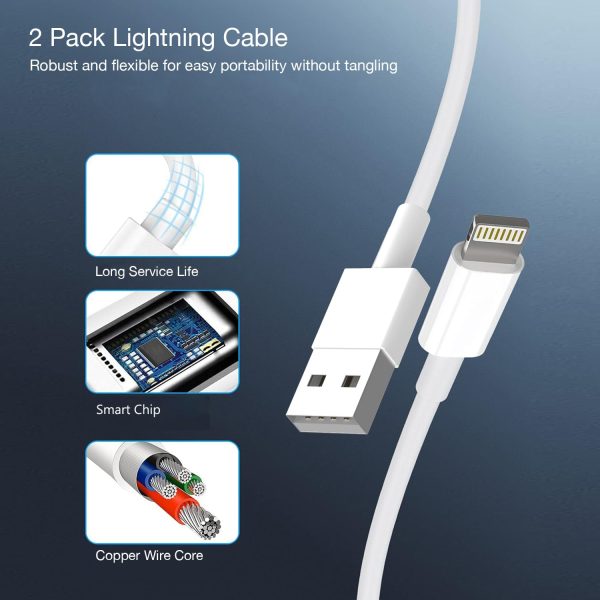 iPhone Charger,Cube iPhone Charger Travel 2Pack 6FT Lightning Cable Cord - Image 4
