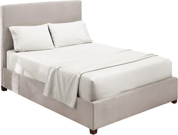 Hearth & Harbor Queen Size Sheets - 4 Piece Bed Sheet Set, Hotel Luxury - Image 2