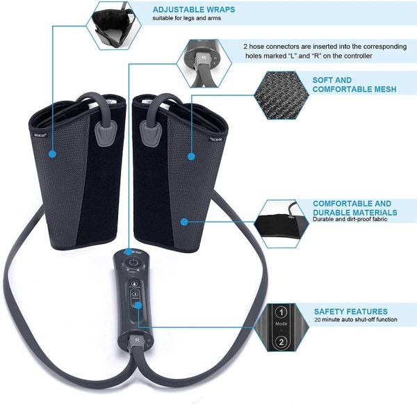 CINCOM Leg Massager for Circulation and Pain Relief, Air Compression Calf - Image 6