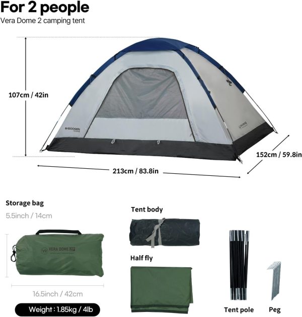 Instant Tents for Camping, 2-3 Person Pop Up Camping Tent, 60s Easy Setup - Image 2