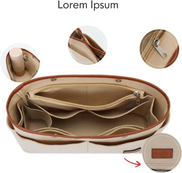 Tote bag Organizer handbag Organizer Storage bag Felt material - Image 5