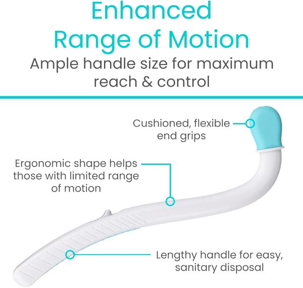 Vive Toilet Aids for Wiping Bottom - Bum Wipe Wand Assist Tool for - Image 8