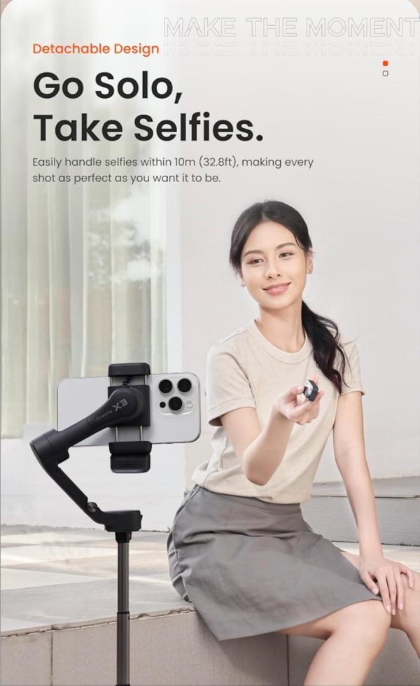 hohem iSteady x3 Gimbal Stabilizer for iPhone,AI Tracker Gimbal,3-Axis - Image 4