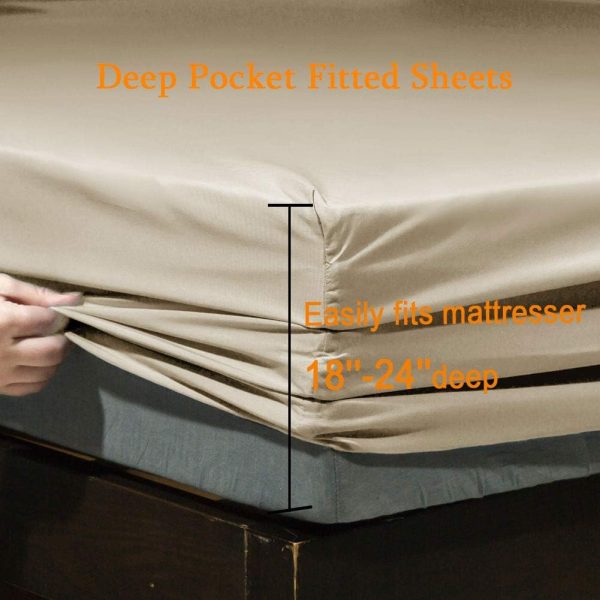 SONORO KATE Bed Sheet Set Super Soft Microfiber 1800 Thread Count Luxury - Image 3