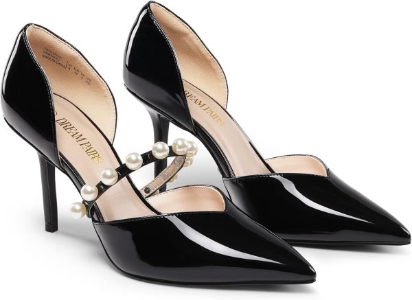 DREAM PAIRS Women's Closed Toe High Heels Stiletto Pointed Toe Strappy - Image 3