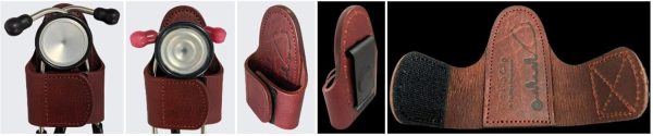 The HipClip – Handmade Leather Stethoscope Holder (Brown) Full Grain - Image 3