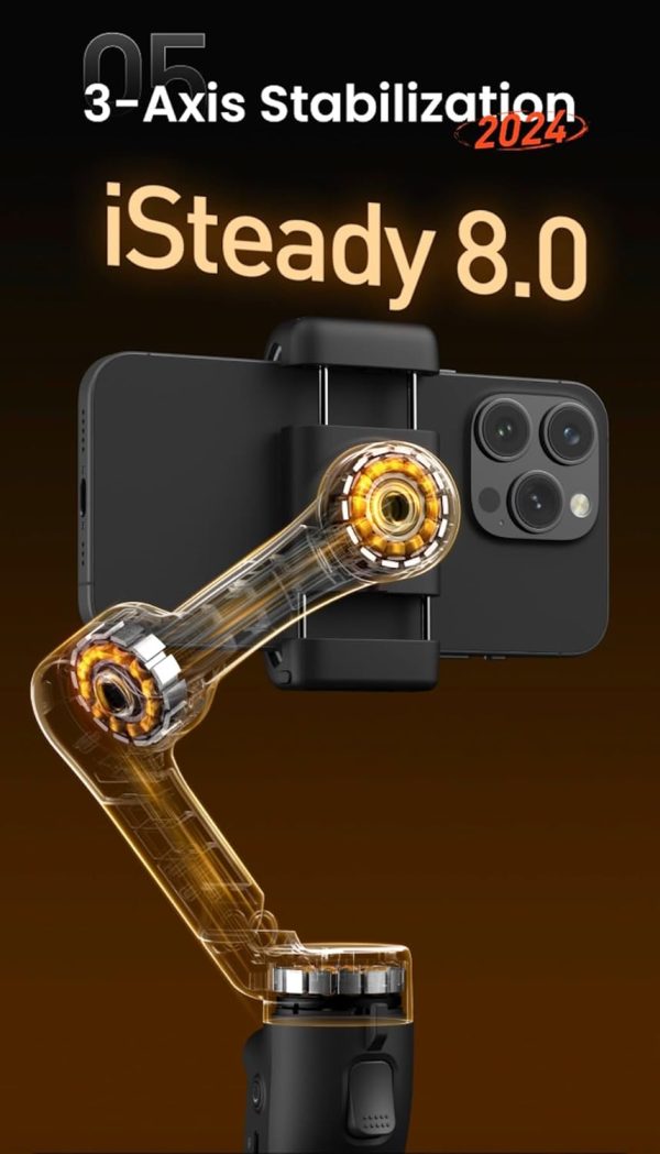 hohem iSteady x3 Gimbal Stabilizer for iPhone,AI Tracker Gimbal,3-Axis - Image 5