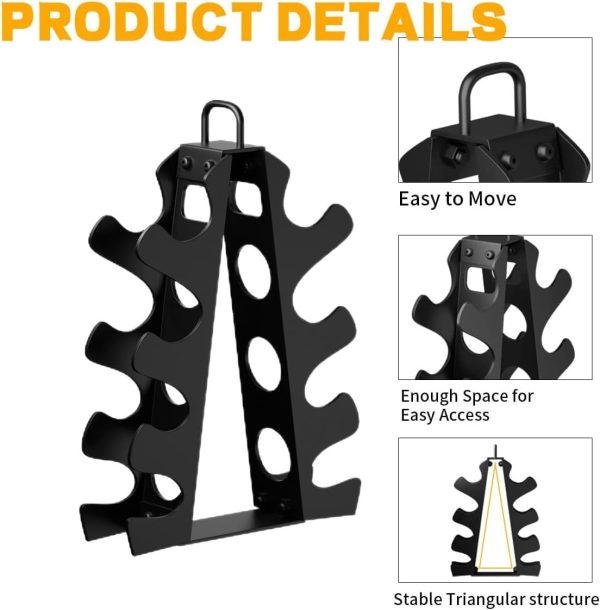 Weight Rack for Home Gym, OKUGAFIT 4 Tier Compact A-Frame Dumbbell Rack - Image 2