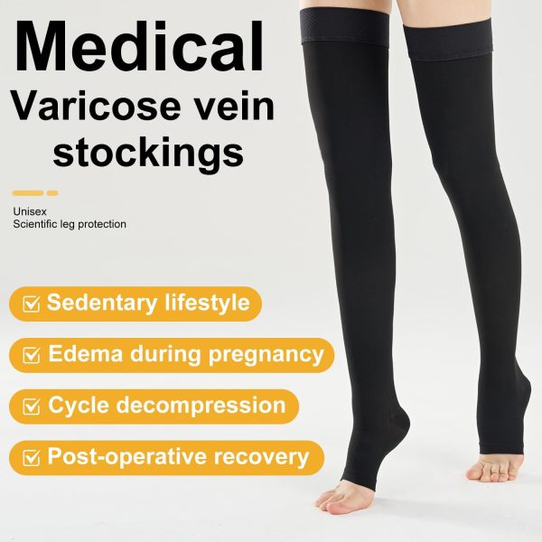 15-20 Compression Socks for Women Men, Thigh High Compression Stockings, - Image 3