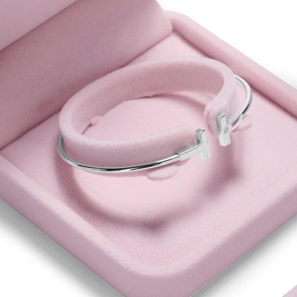Oirlv Pink Velvet Bangle/Bracelet Gift Box Jewelry Storage Box Accessories - Image 5