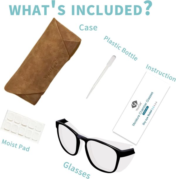 Christmas Dry Eyes Relief Eyeglasses, Blue Light Blocking, Moisture Chamber - Image 7