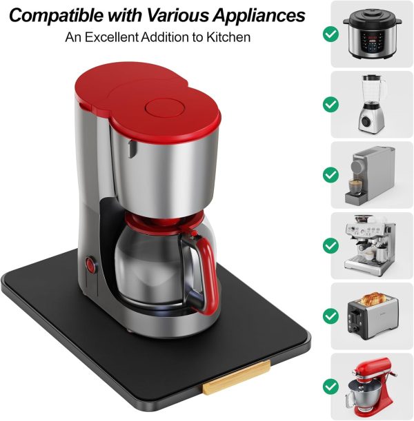 GSlife Sliding Tray for Coffee Maker - Appliance Slider with Removable Mat - Image 9