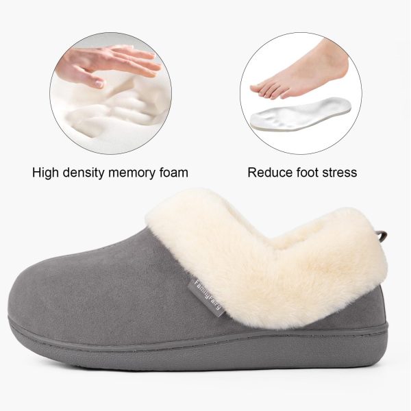 FamilyFairy Women Memory Foam Bootie Slippers, Warm Cozy Micro Suede - Image 3