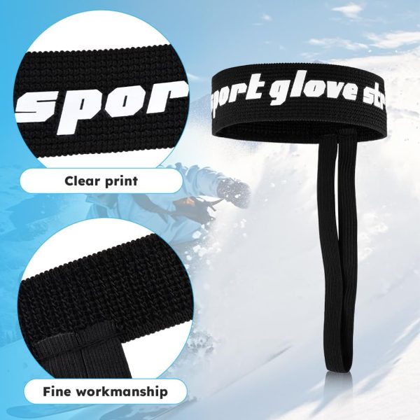 4Pcs Sport Glove Saf-ety Strap,Ski Glove Leash,Elastic Ski Glove Leash - Image 4