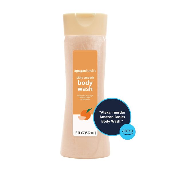 Amazon Basics Silky Smooth Body Wash, Peach and Orange Blossom Scent, 18 Fl - Image 4