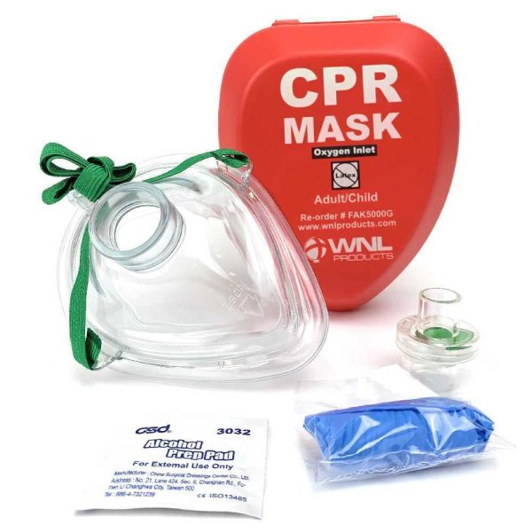 WNL Products CPR Rescue Mask, Adult/Child Pocket Resuscitator, Hard Case - Image 5