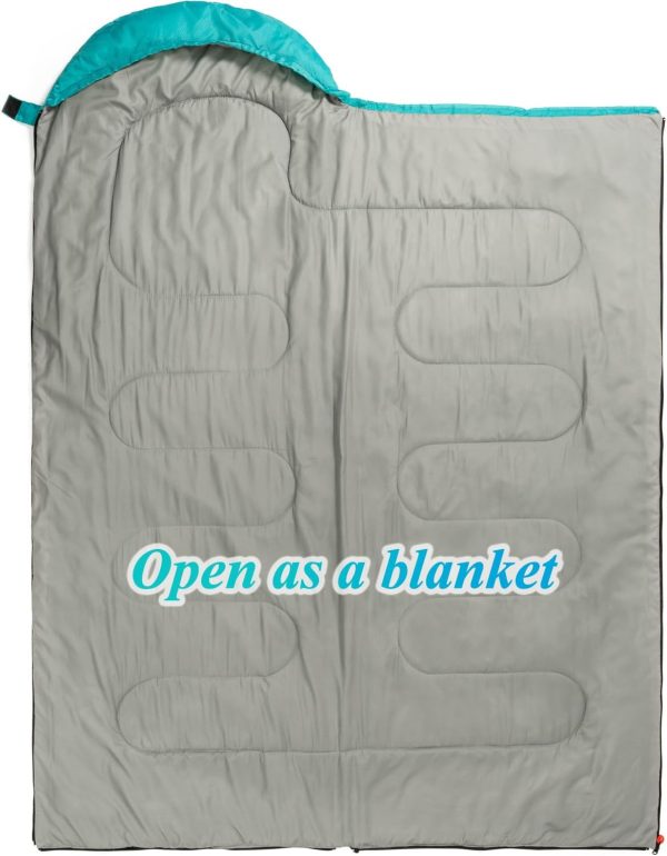 Sleeping Bag - 3 Seasons for Adults Kids Boys Girls Camping Hiking - Warm - Image 5