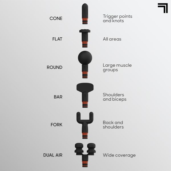 Sharper Image Powerboost Max Massage Gun - with Attachments, Quiet Motor, - Image 4
