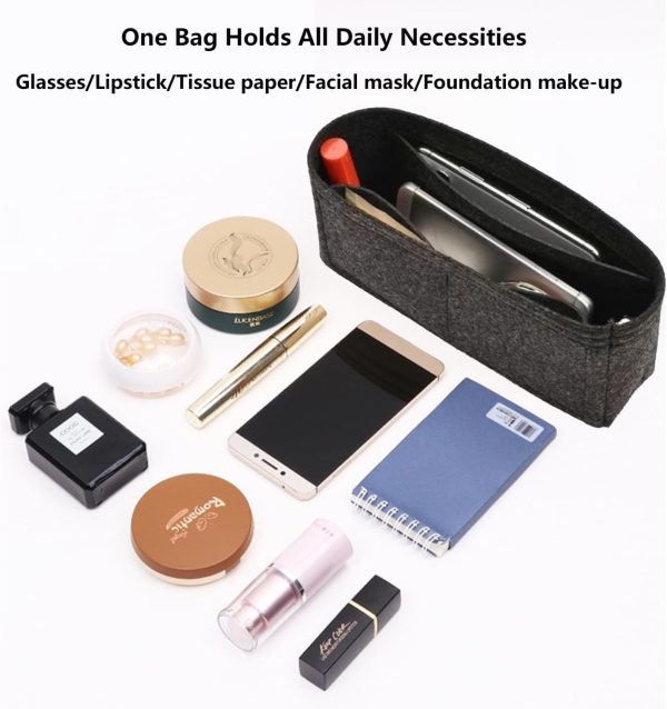 Chispee Softened Felt Purse Organizer Insert for Tote, Baguette, Longchamp - Image 3