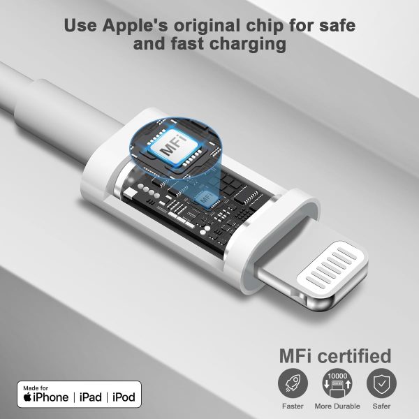 10FT iPhone 14 13 12 11 Charger, Long Charging Cable with 20W USB C Charger - Image 3