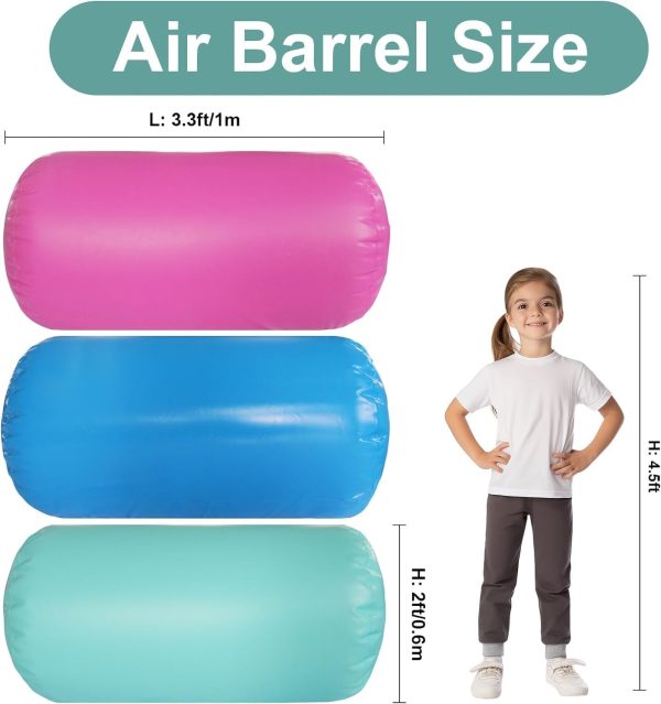 Air Roller Gymnastics Air Barrel Inflatable Tumbling Mat, Gymnastic - Image 2