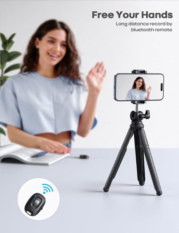 Lamicall Tripod for iPhone - 3 in 1 Flexible Phone Tripod with Wireless - Image 3