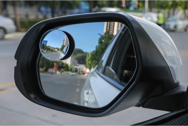 LivTee Blind Spot Mirror, 2" Round HD Glass Frameless Convex Rear View - Image 6