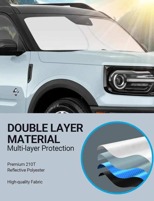 Proadsy 2024 Upgrade Front Windshield Sun Shade Foldable Sunshade Protector - Image 6