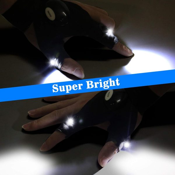 LED Flashlight Gloves, Stocking Stuffers Gifts for Men Dad Him, Christmas - Image 4