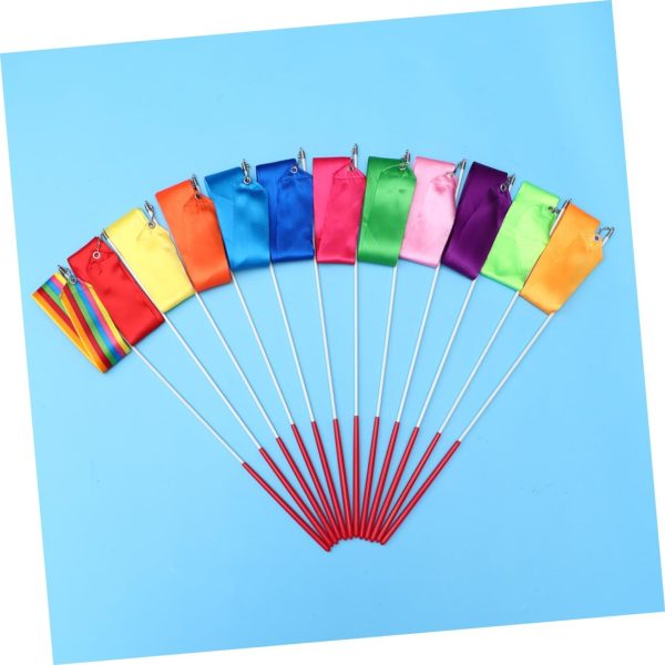 12pcs Rhythmic Ribbon Rhythm Gymnastics Ribbon Gymnastics Equipment for - Image 9