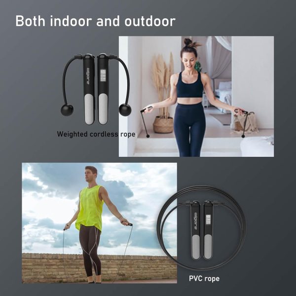 Jump Rope,Ropeless jump ropes weighted with counter for fitness,Home, - Image 6