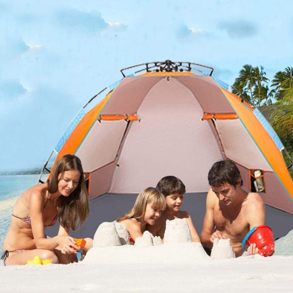 Oileus X-Large 4 Person Beach Tent Sun Shelter - Portable Sun Shade Instant - Image 5