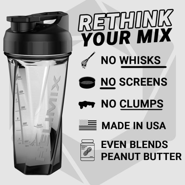 HELIMIX 2.0 Vortex Blender Shaker Bottle Holds upto 28oz | No Blending Ball - Image 2
