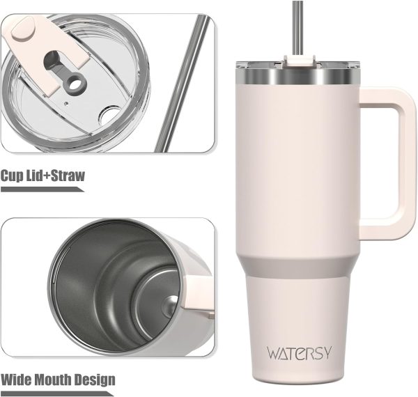 40 oz Tumbler with Handle,Tumbler with Lid and Straw,Double Wall Insulated - Image 7