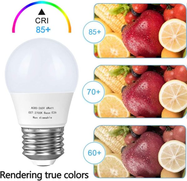 GOSCHE 60 Watt Light Bulb Equivalent, A15 Led Ceiling Fan Light Bulbs, 550 - Image 6
