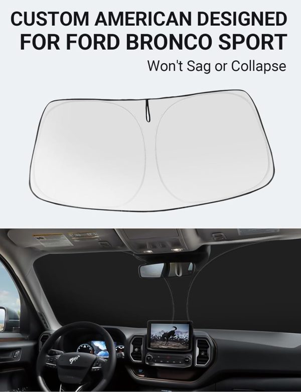 Proadsy 2024 Upgrade Front Windshield Sun Shade Foldable Sunshade Protector - Image 2