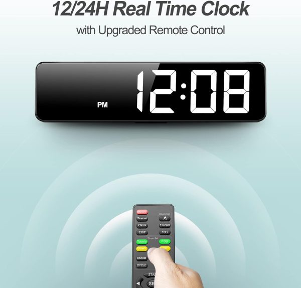 Gym Timer 15" Large LED Display Wall Clock | Interval Workout | Countdown & - Image 7