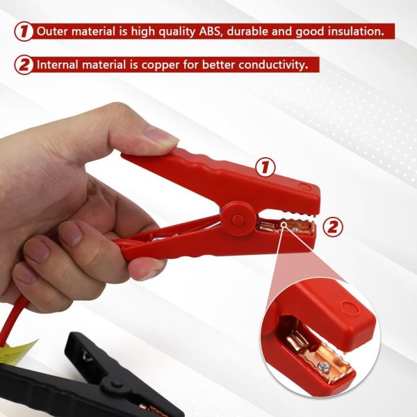 EC5 Jump Starter Cable with Battery Clamps, 12V Replacement Alligator Clips - Image 3