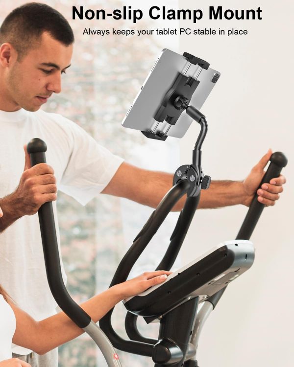woleyi Gooseneck Tablet Bike Mount for Indoor Cycling, Gym Treadmill, Spin - Image 5
