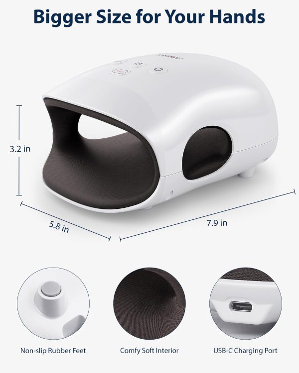 CINCOM Hand Massager - Cordless Hand Massager with Heat and Compression for - Image 3