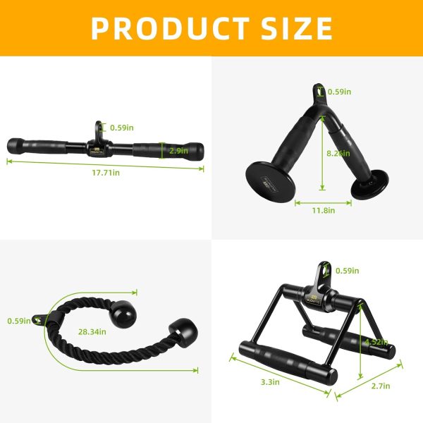 Cable Machine Accessories for Home Gym, LAT Pulldown Attachments, Durable - Image 4