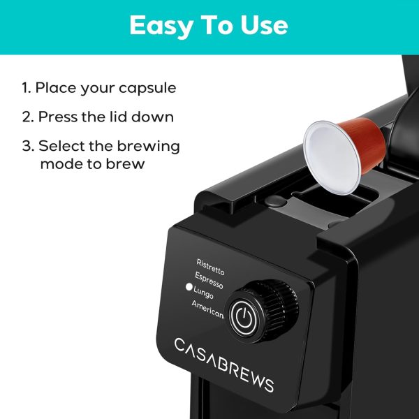 CASABREWS Espresso Machine for Nespresso Original Pods, 20 Bar Mini - Image 8