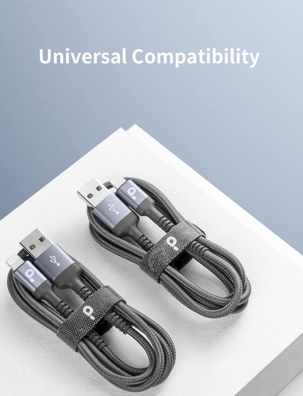 iPhone Charger Cable 2Pack 6FT, Nylon Braided Lightning Cable, [Apple MFi - Image 7