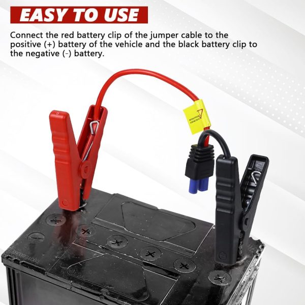 EC5 Jump Starter Cable with Battery Clamps, 12V Replacement Alligator Clips - Image 6