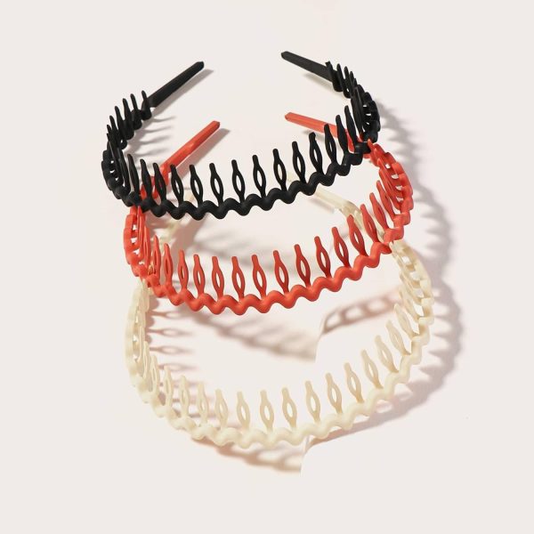 WOVOWOVO Plastic Hair Bands with Teeth, 10 Packs Thin Headbands for Women - Image 6